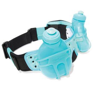 FuelBelt R20 Revenge Hydration Belt One Size Fits All 2 Bottle Blue Black NWT